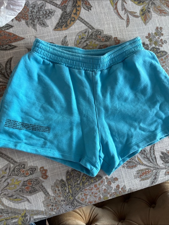 Pangaia Pants - Pangaia Ladies Bright Aqua Athletic Lounge Shorts-S
